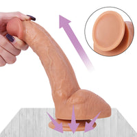 7.87in Soft Double Layer Silicone Dildo Adult Toy For Females