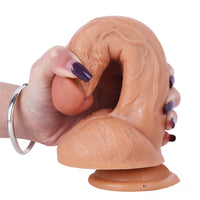 7.87in Soft Double Layer Silicone Dildo Adult Toy For Females