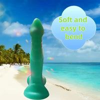 7.87in Soft Flexible Liquid Silicone Monster Female Dildo For Sex
