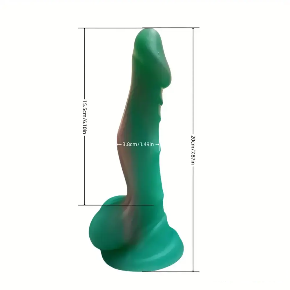 7.87in Soft Flexible Liquid Silicone Monster Female Dildo For Sex