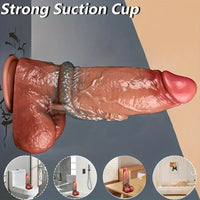 7.87in Soft Lifelike Silicone Dildo With Dragon Design For Women Men
