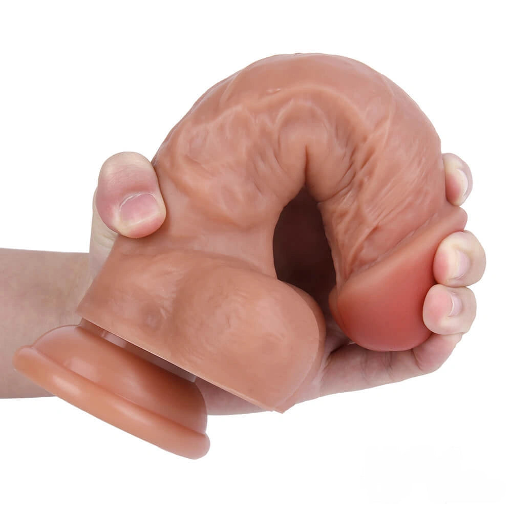 7.87in Soft Liquid Silicone Realistic Dildo Women Adult Sex Toy