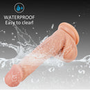 7.87in Soft Real Dildo Sex Toy With Blue Veins Sucker For Men