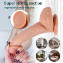 7.87in Soft Real Dildo Sex Toy With Blue Veins Sucker For Men