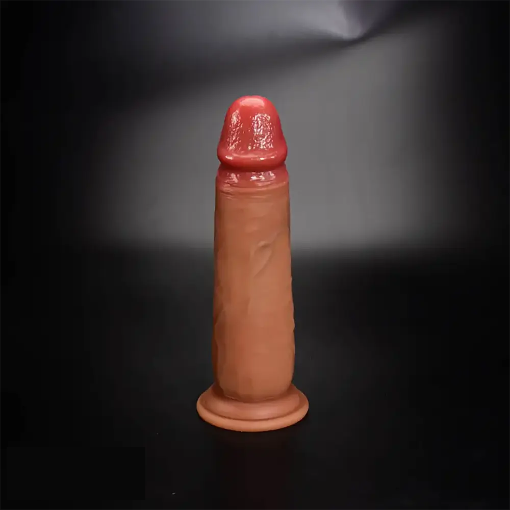 7.87in Soft Silicone Dildo With Sliding Skin For G-spot Vaginal Anal Play