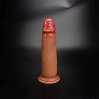 7.87in Soft Silicone Dildo With Sliding Skin For G-spot Vaginal Anal Play