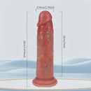 7.87in Soft Silicone Dildo With Sliding Skin For G-spot Vaginal Anal Play
