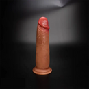 7.87in Soft Silicone Dildo With Sliding Skin For G-spot Vaginal Anal Play