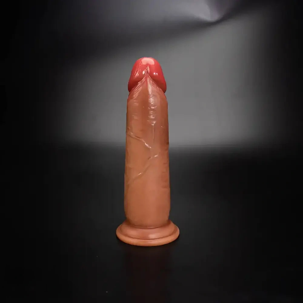 7.87in Soft Silicone Dildo With Sliding Skin For G-spot Vaginal Anal Play