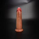 7.87in Soft Silicone Dildo With Sliding Skin For G-spot Vaginal Anal Play