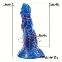 7.87in Special-Shaped Mixed Color Silicone Sex Odd Orgasm Adult Dildo