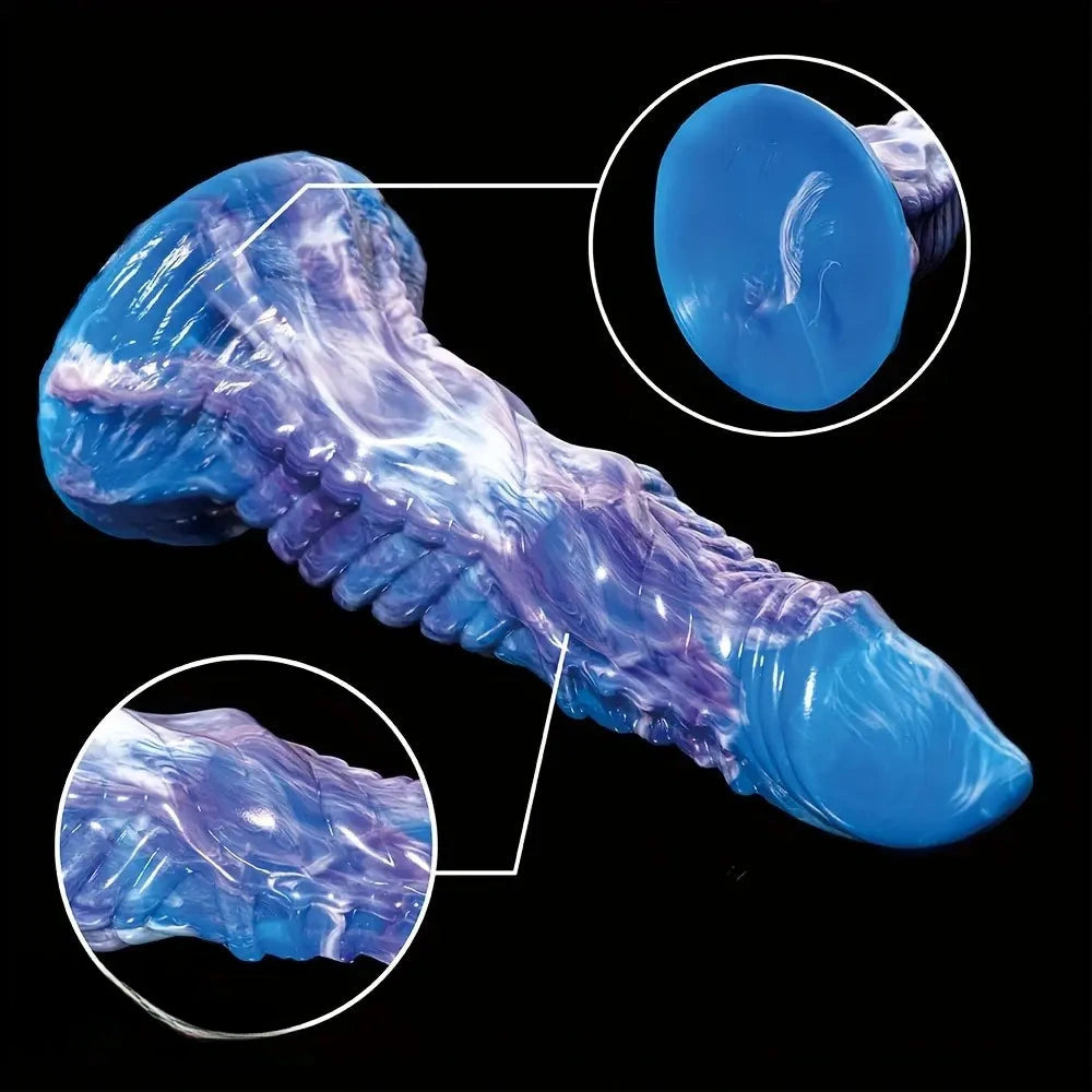 7.87in Special-Shaped Mixed Color Silicone Sex Odd Orgasm Adult Dildo