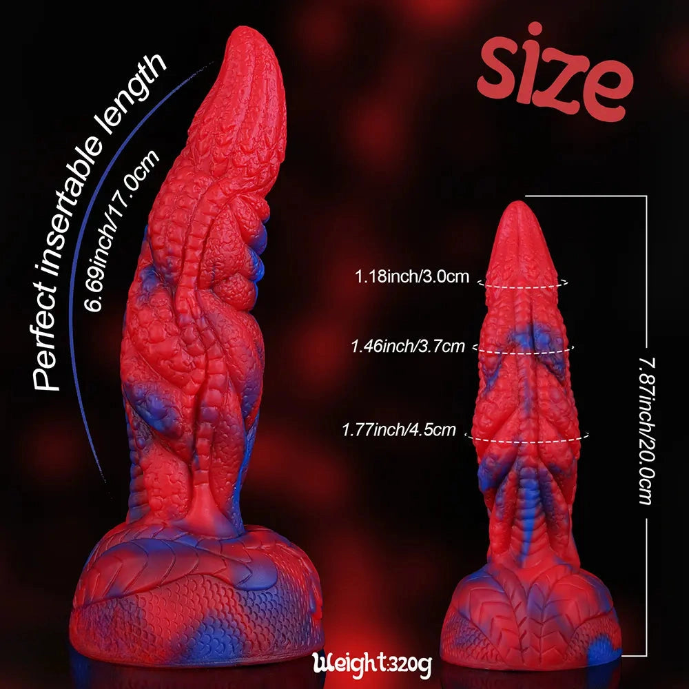 7.87in Spider Skin Liquid Silicone Soft Dildo Adult Pleasure Product