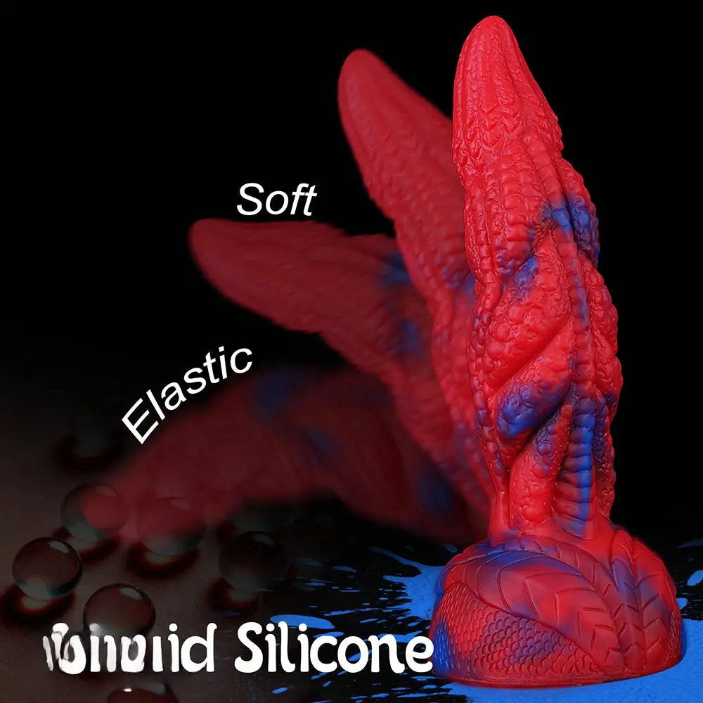 7.87in Spider Skin Liquid Silicone Soft Dildo Adult Pleasure Product