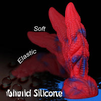 7.87in Spider Skin Liquid Silicone Soft Dildo Adult Pleasure Product