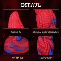 7.87in Spider Skin Liquid Silicone Soft Dildo Adult Pleasure Product