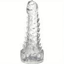 7.87in Spiked Dragon TPE Clear Soft Monster Fantasy Women Dildo