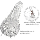 7.87in Spiked Dragon TPE Clear Soft Monster Fantasy Women Dildo