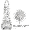 7.87in Spiked Dragon TPE Clear Soft Monster Fantasy Women Dildo