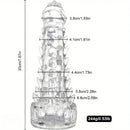 7.87in Spiked Dragon TPE Clear Soft Monster Fantasy Women Dildo