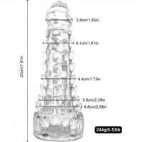 7.87in Spiked Dragon TPE Clear Soft Monster Fantasy Women Dildo