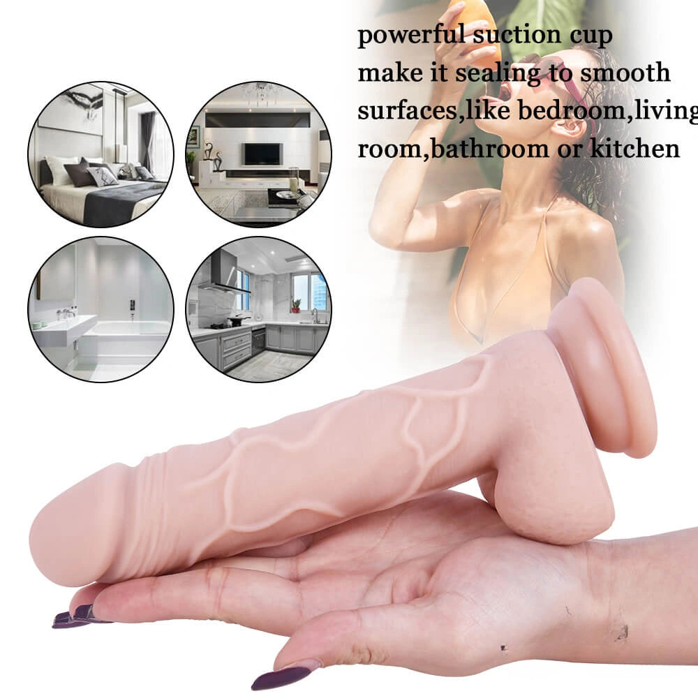 7.87in Super Real Skin Silicone Dildo Male Silicone Penis Toy