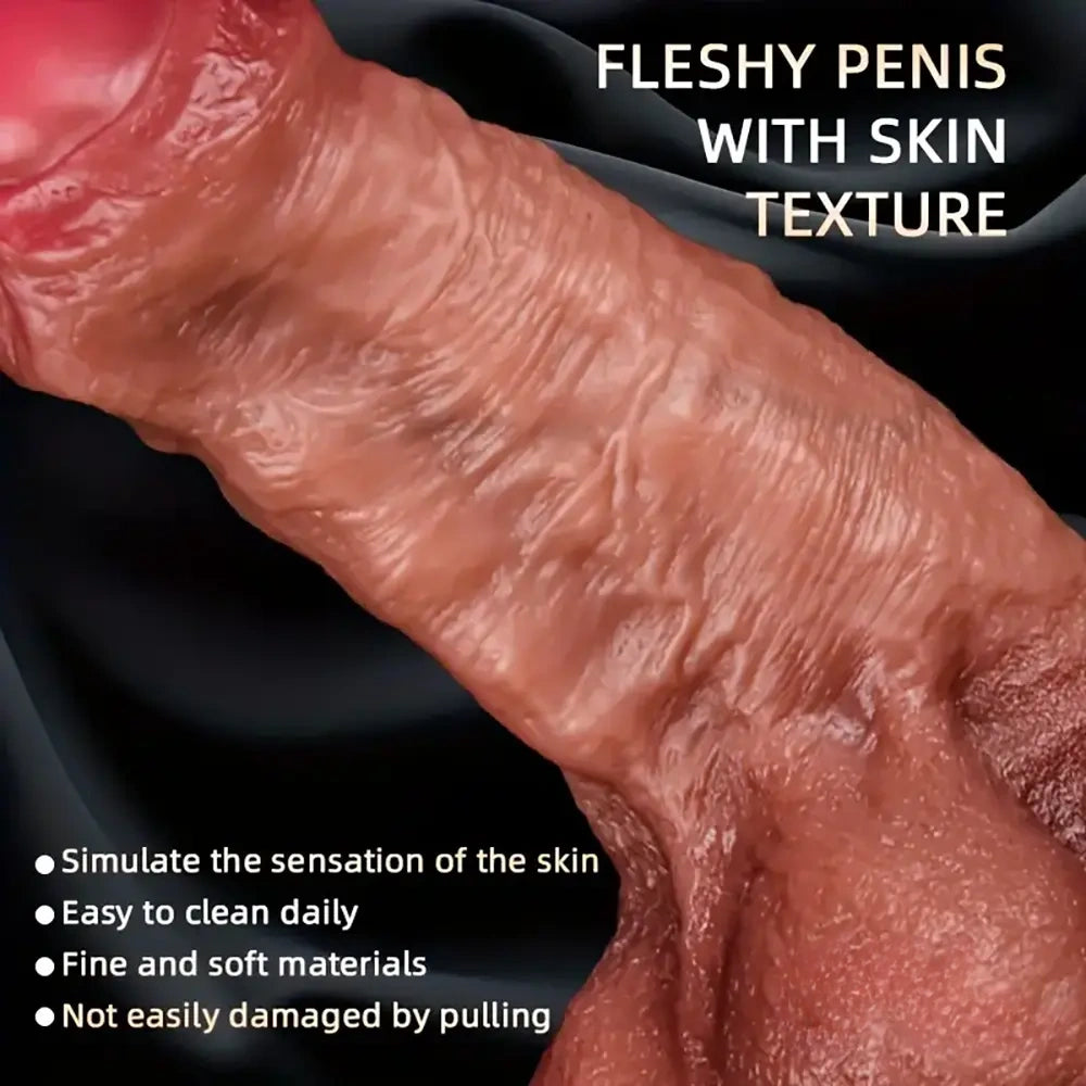 7.87in Superb Skin Thick Real Feeling Silicone Dildo For Women Men