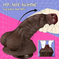 7.87in Superb Skin Thick Real Feeling Silicone Dildo For Women Men
