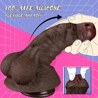 7.87in Superb Skin Thick Real Feeling Silicone Dildo For Women Men