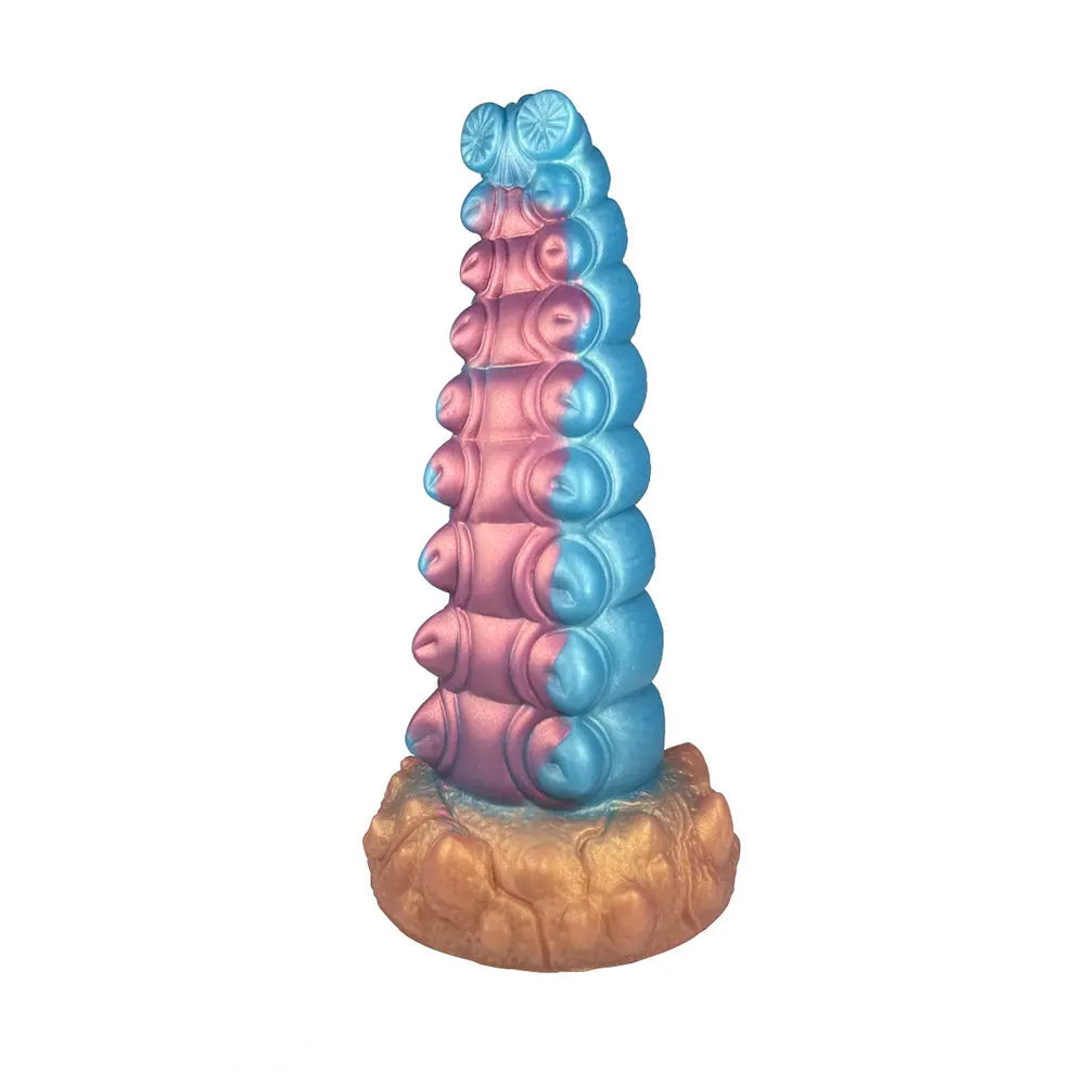 7.87in Tentacle Caterpillar Penis Fantasy Silicone Soft Dildo For Enhancer