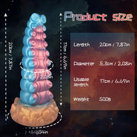 7.87in Tentacle Caterpillar Penis Fantasy Silicone Soft Dildo For Enhancer