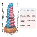 7.87in Tentacle Caterpillar Penis Fantasy Silicone Soft Dildo For Enhancer