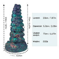 7.87in Tentacle Caterpillar Penis Fantasy Silicone Soft Dildo For Enhancer