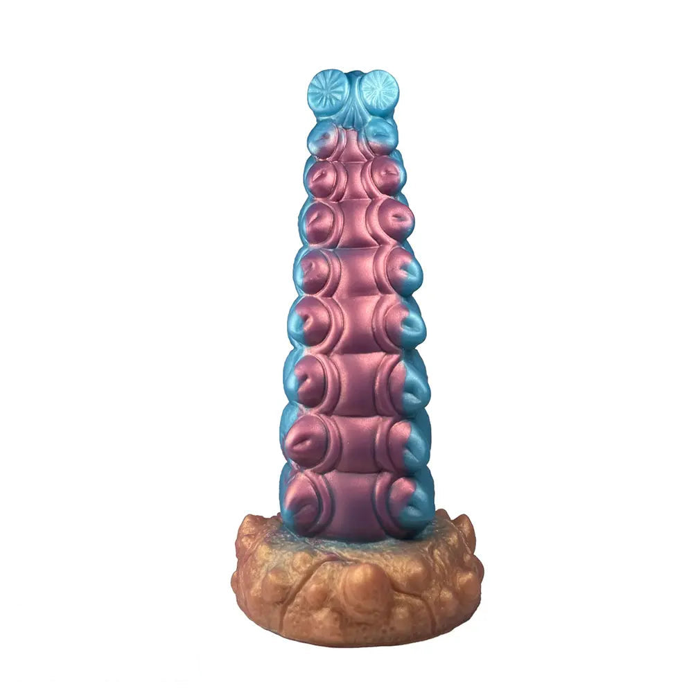 7.87in Tentacle Caterpillar Penis Fantasy Silicone Soft Dildo For Enhancer