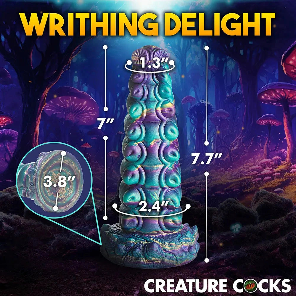 7.87in Tentacle Caterpillar Penis Fantasy Silicone Soft Dildo For Enhancer
