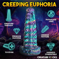 7.87in Tentacle Caterpillar Penis Fantasy Silicone Soft Dildo For Enhancer