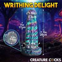 7.87in Tentacle Caterpillar Penis Fantasy Silicone Soft Dildo For Enhancer