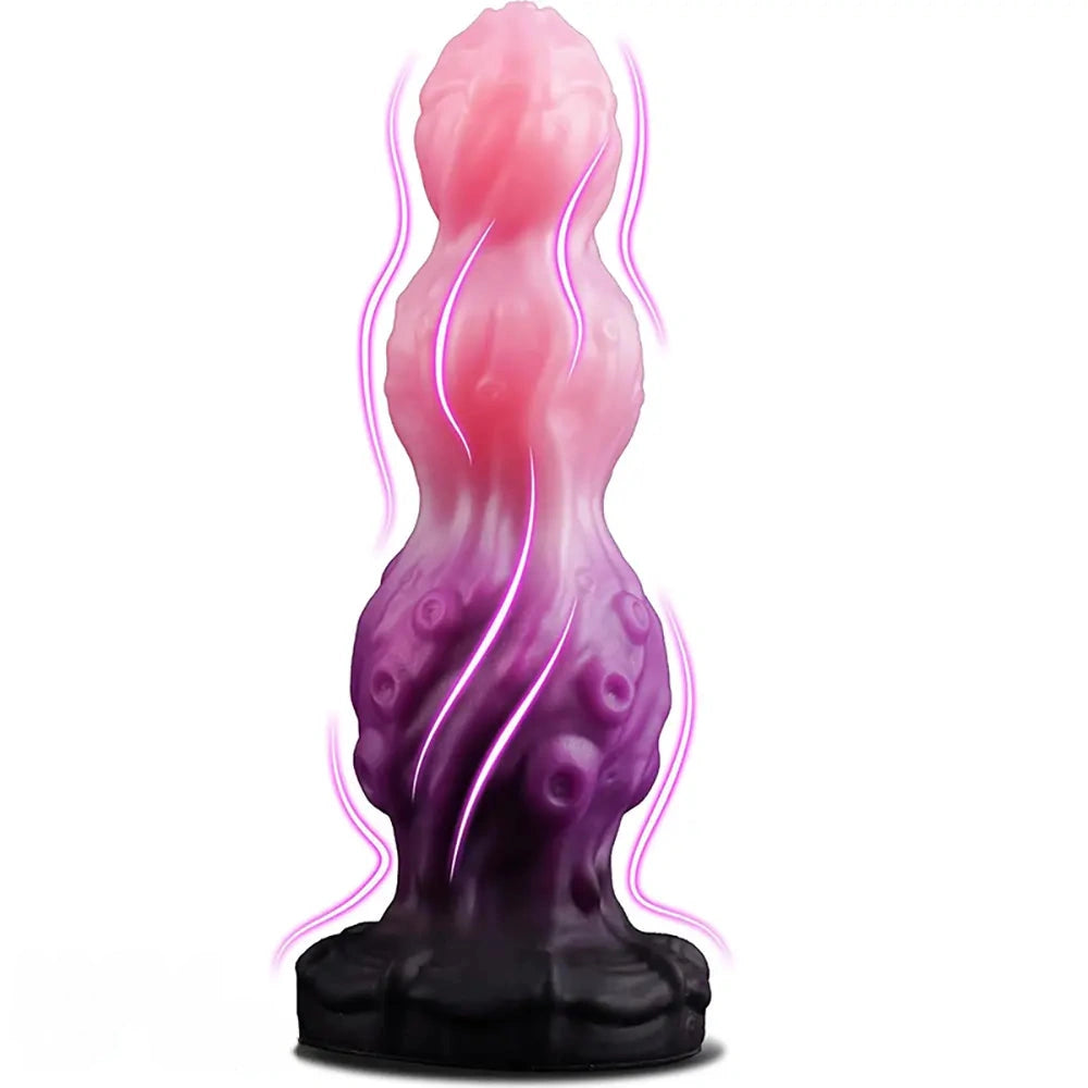 7.87in Tentacle Fantasy Knot Silicone Dildo Couple Intimacy Game Toy