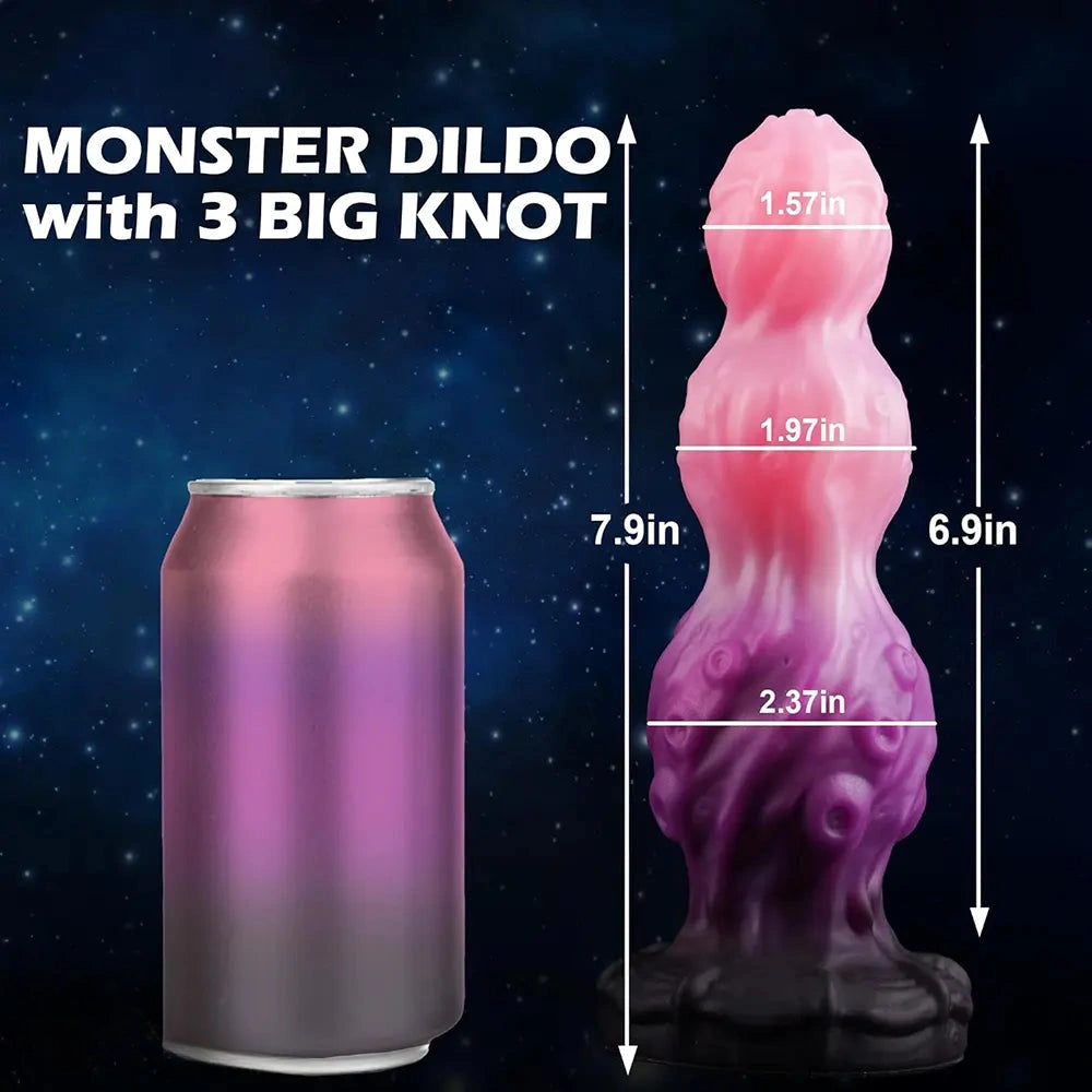 7.87in Tentacle Fantasy Knot Silicone Dildo Couple Intimacy Game Toy