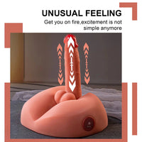 7.87in Unusual Feeling Lifelike Skin Soft Thrusting Vibrating Male Dildo Torso