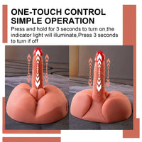 7.87in Unusual Feeling Lifelike Skin Soft Thrusting Vibrating Male Dildo Torso