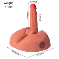 7.87in Unusual Feeling Lifelike Skin Soft Thrusting Vibrating Male Dildo Torso
