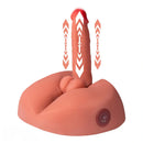 7.87in Unusual Feeling Lifelike Skin Soft Thrusting Vibrating Male Dildo Torso