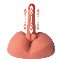 7.87in Unusual Feeling Lifelike Skin Soft Thrusting Vibrating Male Dildo Torso