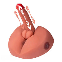 7.87in Unusual Feeling Lifelike Skin Soft Thrusting Vibrating Male Dildo Torso
