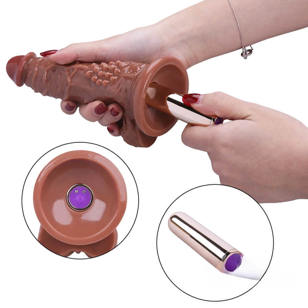 7.87in USB Charging Waterproof Dildo Adult Toy For Female With Bullet