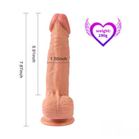 7.87in Vivid Shape Penis Glans Dildo With Lifelike Blood Vessel