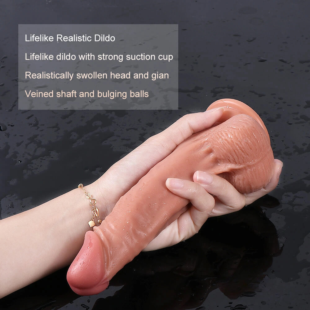 7.87in Vivid Shape Penis Glans Dildo With Lifelike Blood Vessel