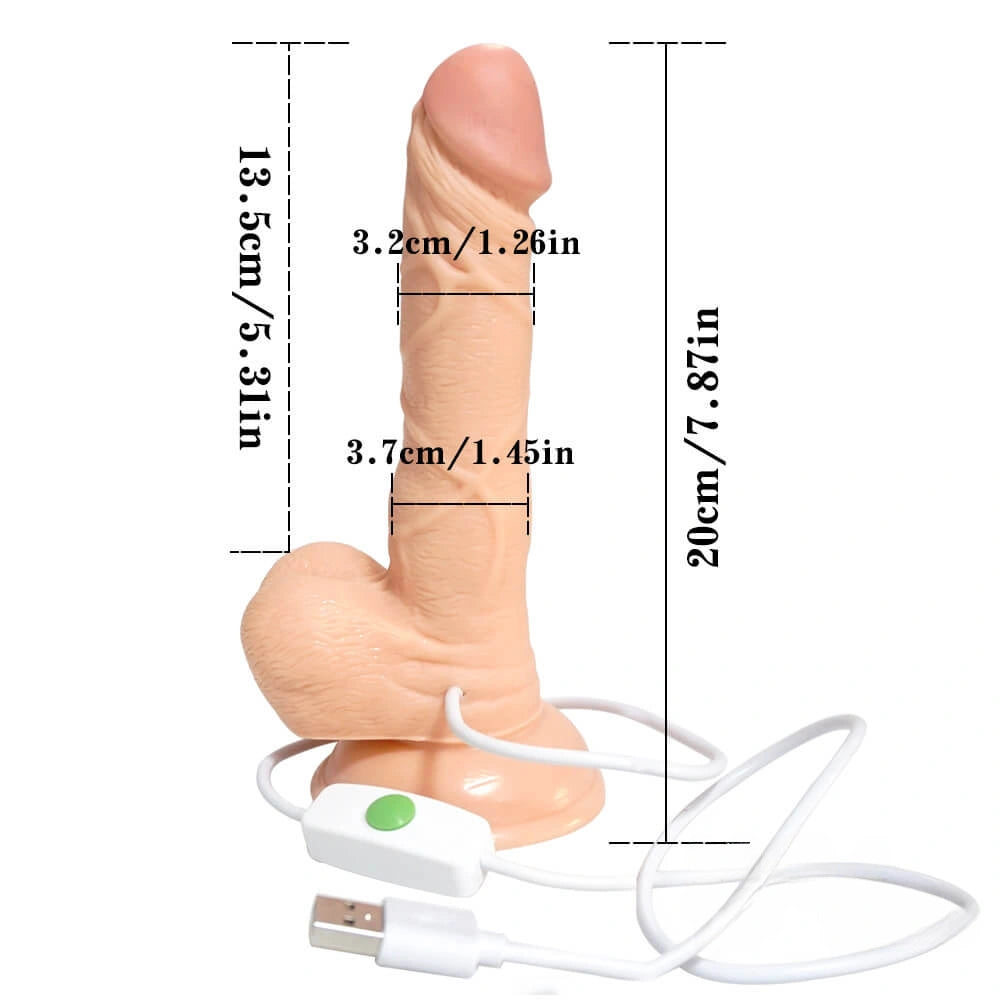 7.87in Waterproof 11 Frequencies Vibrating Modes Swing G Spot Dildo