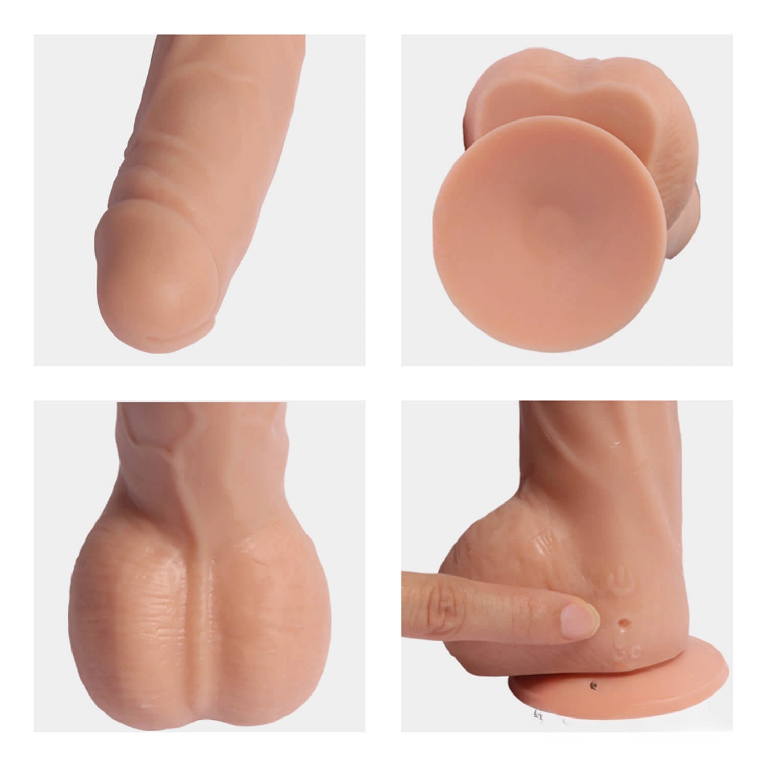 7.87in Wireless Control Lifelike 20 Modes Vibrating Dildo With Sucker